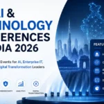Top AI Conferences in India 2026 featuring India AI Impact Summit, Cypher 2026, 4th Information Technology Conference 2026, DataHack Summit and Gartner D&A Summit