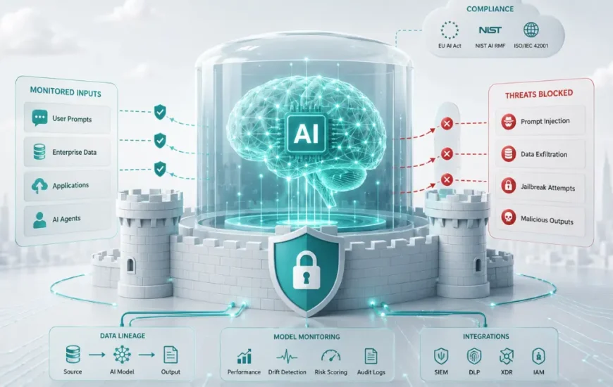 AI security platforms protecting enterprise AI models from cyber attacks
