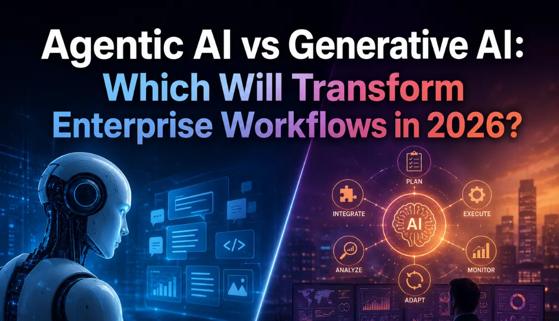 Agentic AI vs Generative AI Banner